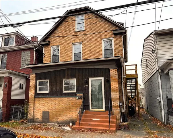 a front view of a house