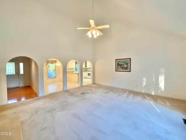 a view of a livingroom with a window