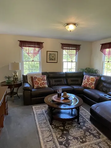 a living room with furniture and a couch