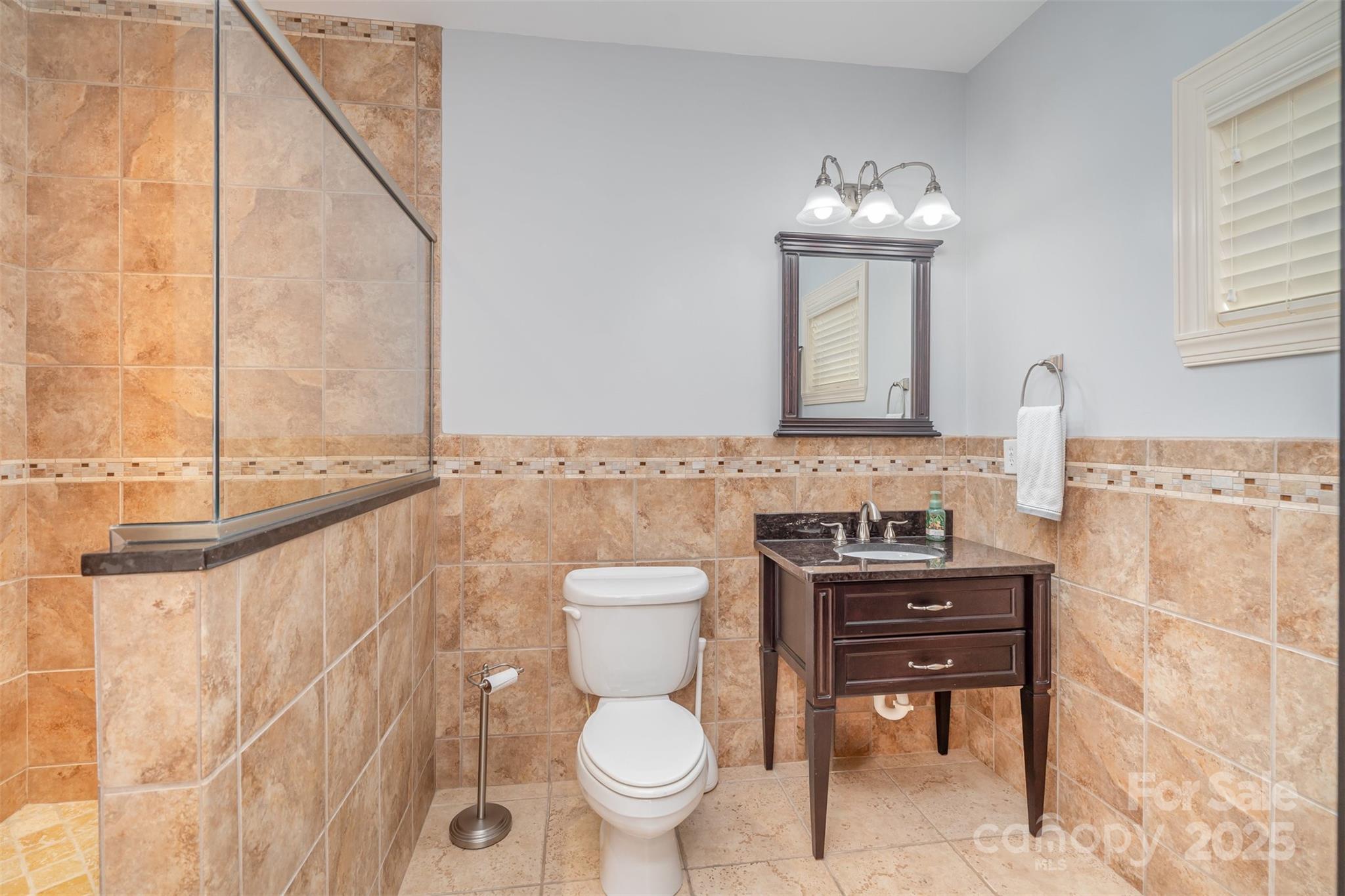 9021 Unbridle Lane Waxhaw, NC 28173 - Photo 42 of 48 a bathroom with a toilet a sink and a mirror