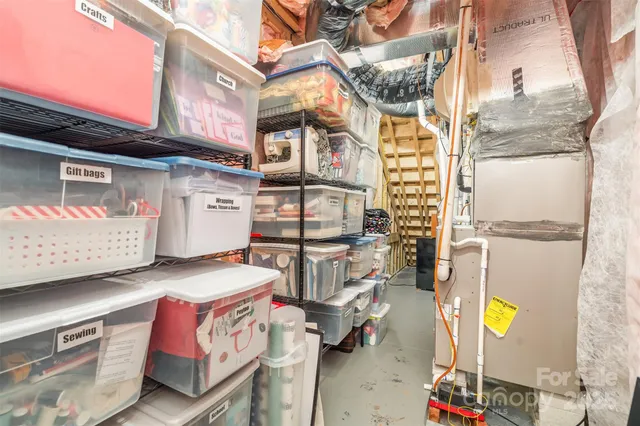 a view of storage and utility room