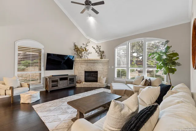a living room with furniture or fireplace and a flat screen tv