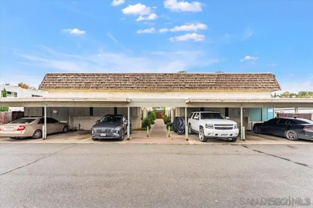 a car parked in the garage