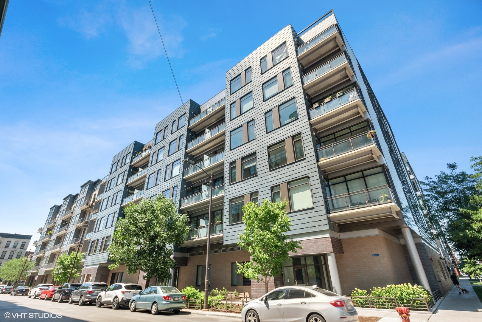 a front view of a building