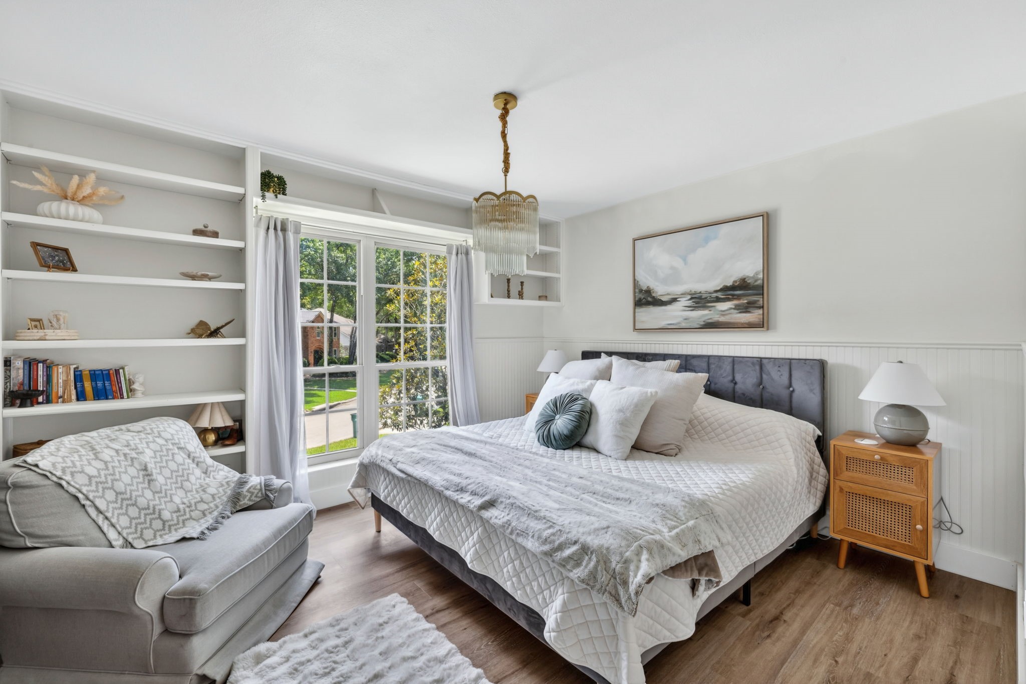 129 North Rainbow Ridge Circle Spring, TX 77381 - Photo 32 of 47 Built-in shelving and natural light make this bedroom feel both cozy and functional