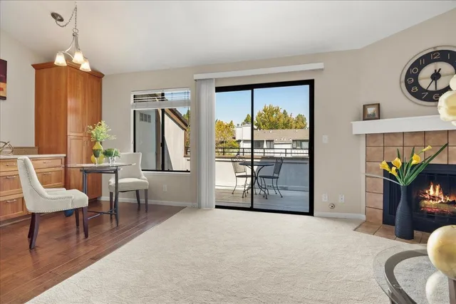 a view of a livingroom with furniture and window