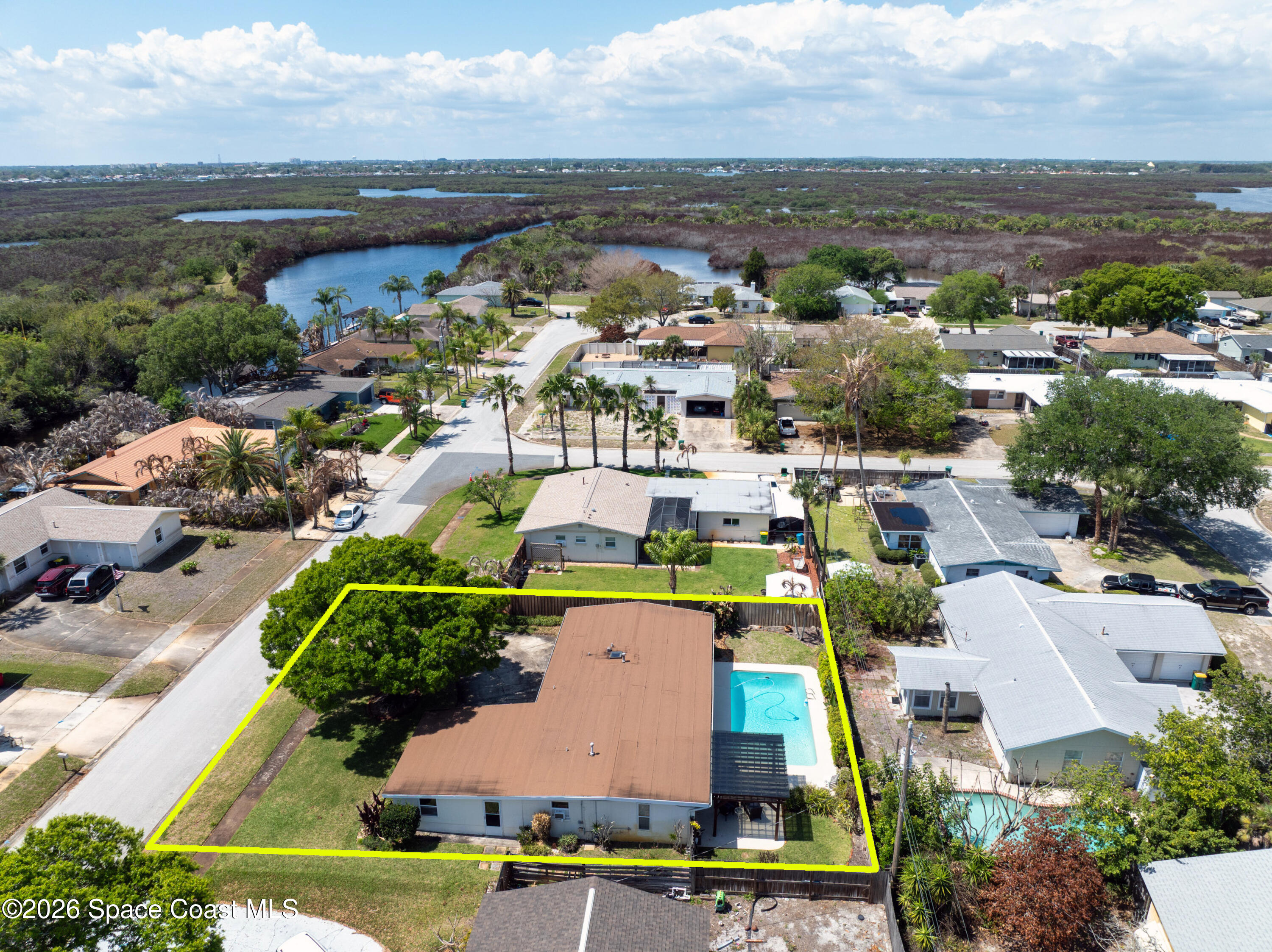 1450 Angler Street Merritt Island, FL 32952 - Photo 23 of 26 Aerial West View