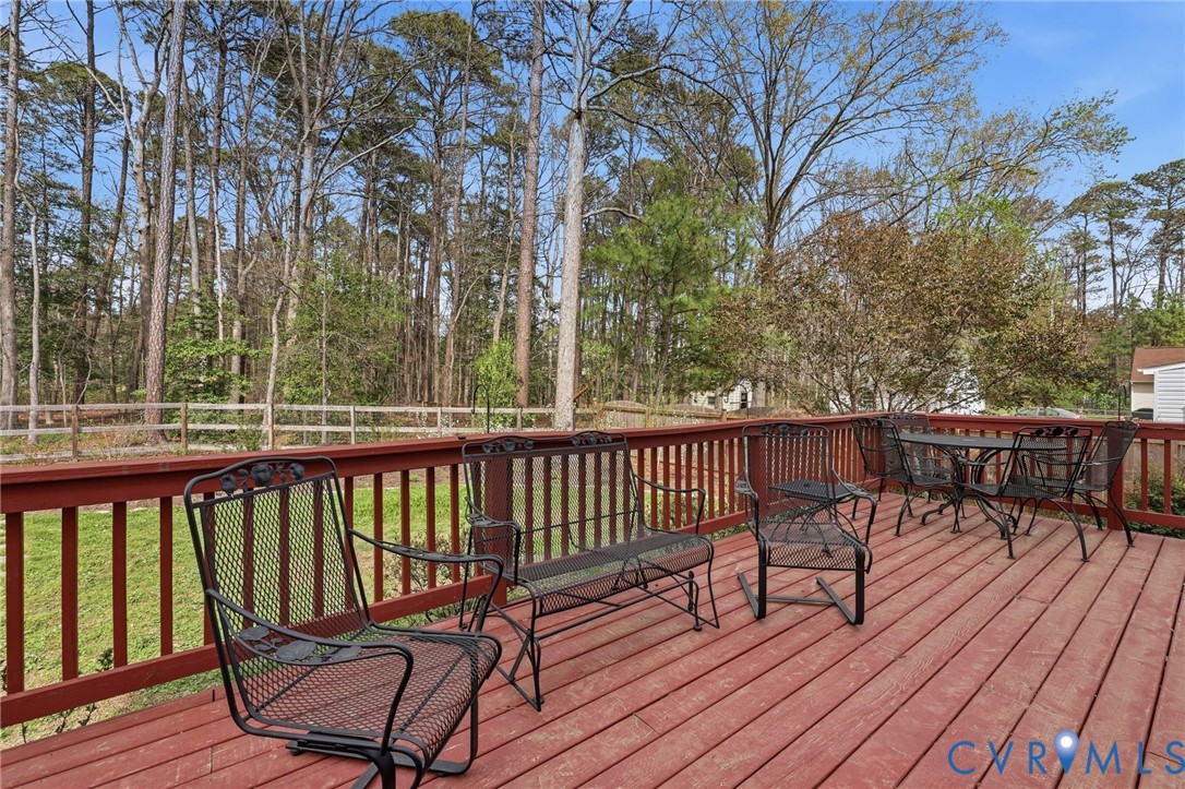 3236 Lakewood Road Glen Allen, VA 23060 - Photo 12 of 45 Expansive deck overlooking landscaped yard and woo
