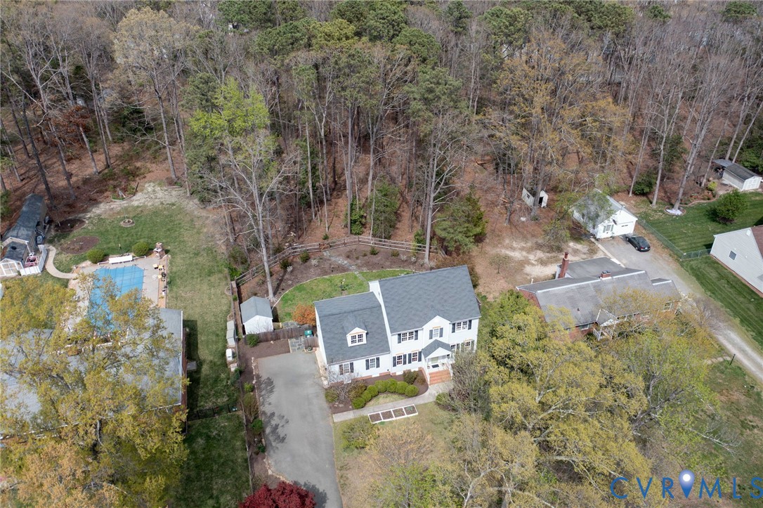 3236 Lakewood Road Glen Allen, VA 23060 - Photo 35 of 45 an aerial view of a house with yard swimming pool and outdoor seating