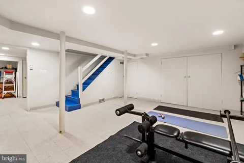 a storage room with washer and dryer