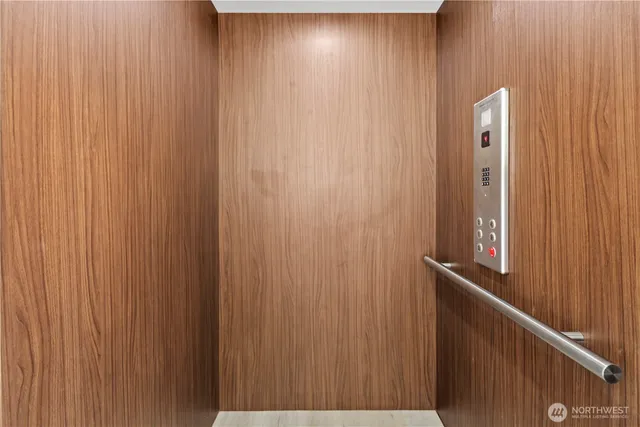 a view of a wooden wall