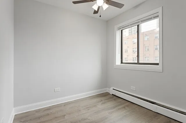 an empty room with a window