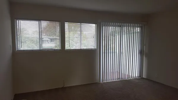 an empty room with a window