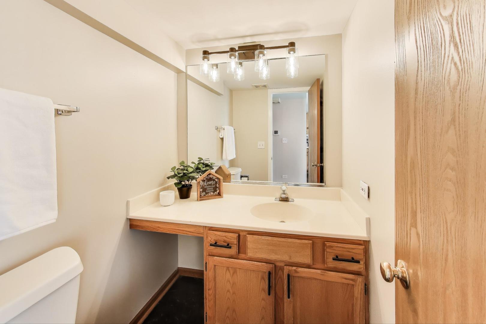 985 Manchester Circle, Unit 985 Grayslake, IL 60030 - Photo 8 of 17 a bathroom with a sink and a mirror