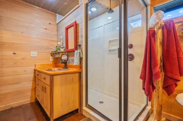 a outdoor living space with furniture