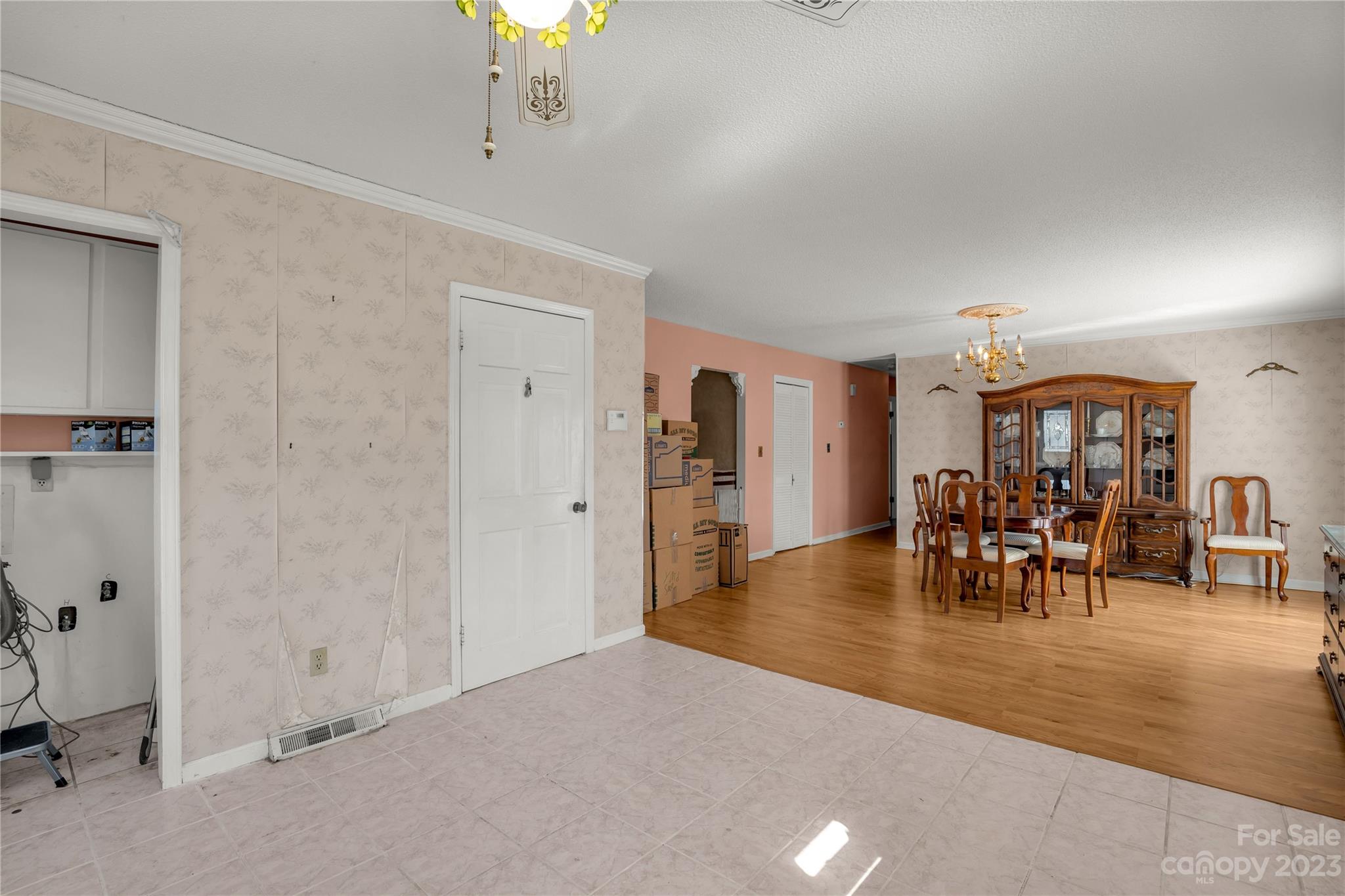 144 State Rd S-46-422 Clover, SC 29710 - Photo 16 of 23 a view of a dining room with furniture and chandelier fan