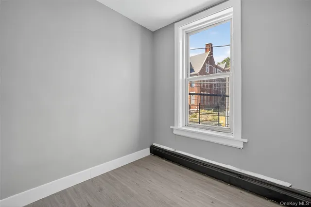a view of a livingroom with a window