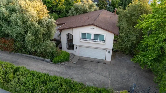 a view of city and mountain