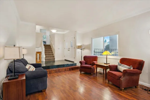 a living room with furniture and a couch