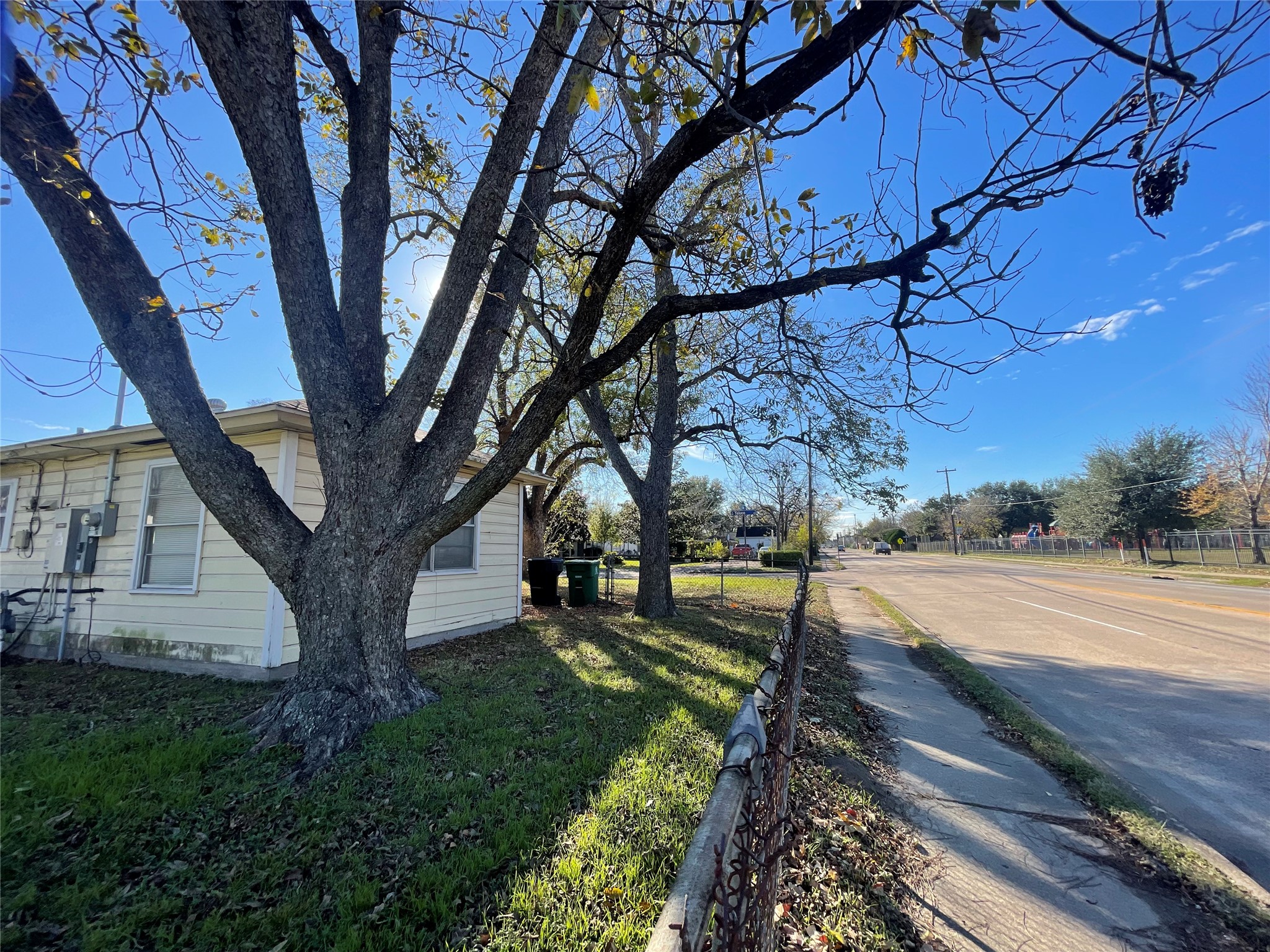 6642 Teluco Street Houston, TX 77055 - Photo 24 of 27 a view of a yard with tree s