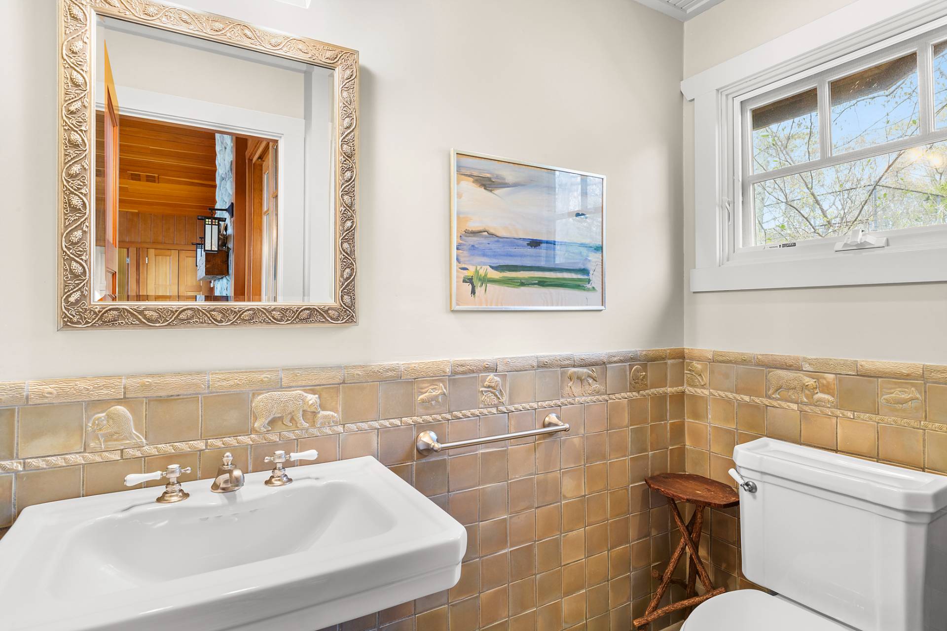 26 Duke Drive East Hampton, NY 11937 - Photo 15 of 20 a bathroom with a sink a toilet and a mirror