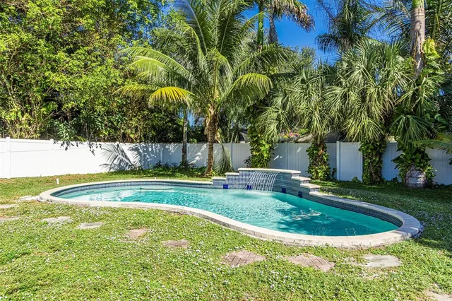 a view of a house with a backyard