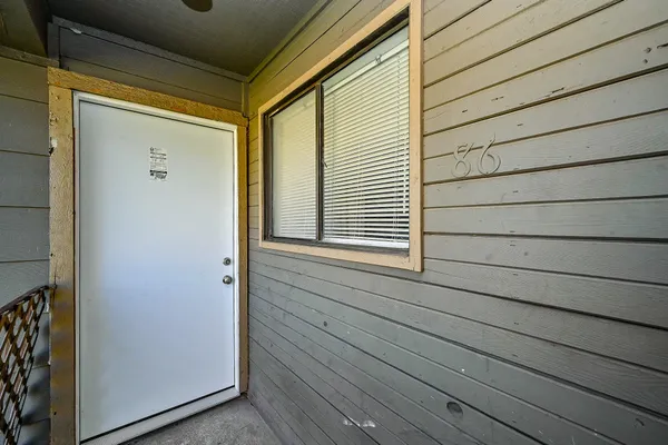 a view of front door
