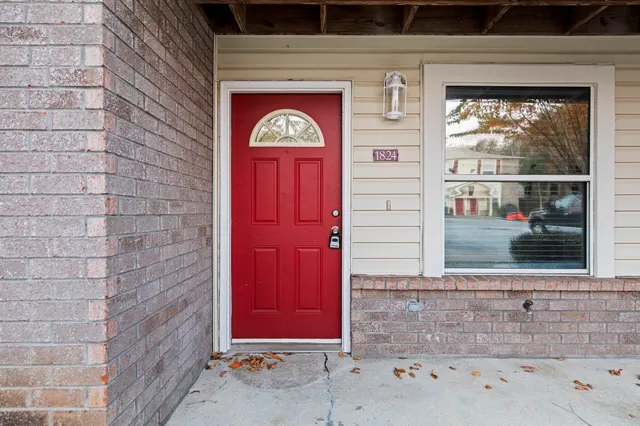 a view of front door of house