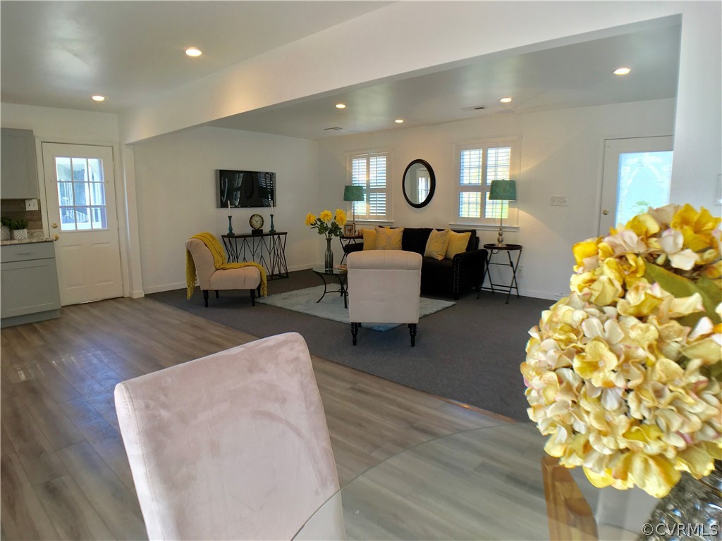 14100 South Hackberry Road Chester, VA 23836 - Photo 5 of 42 a living room with furniture and a wooden floor