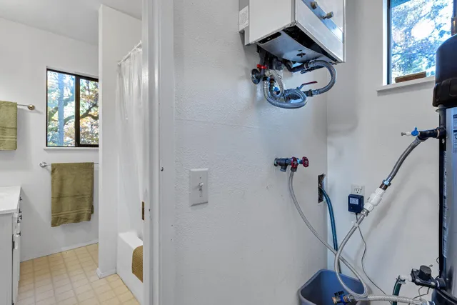 a house with a yard and parking space