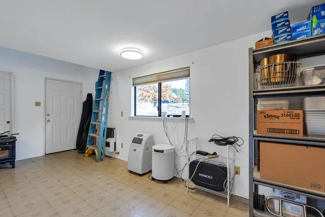 a view of a yard with trees