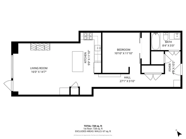 $255,000 | 500 South Clinton Street, Unit 641, Chicago, IL 60607
