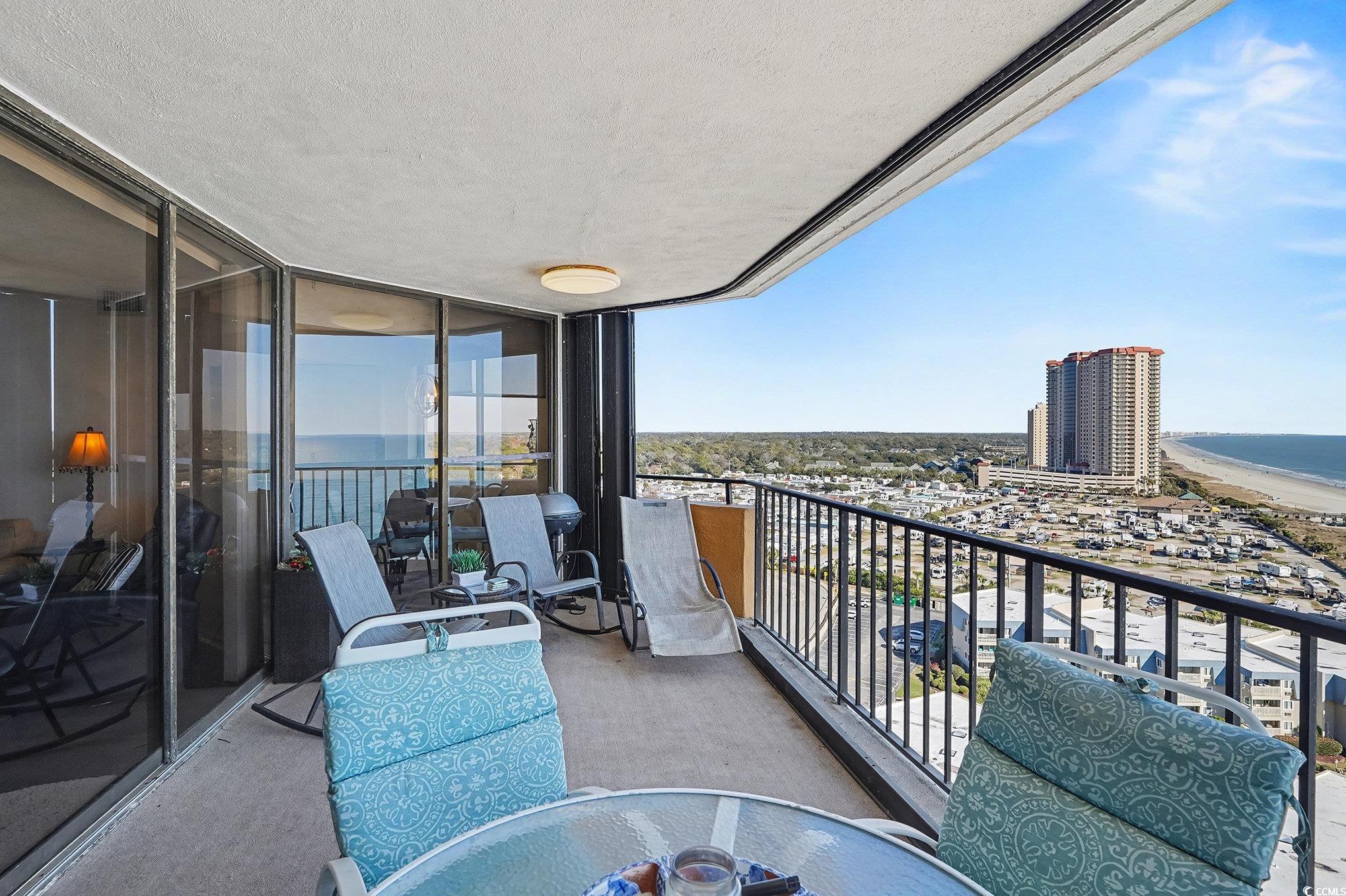 9650 Shore Drive, Unit 1507 Myrtle Beach, SC 29572 - Photo 23 of 39 Balcony with a water view