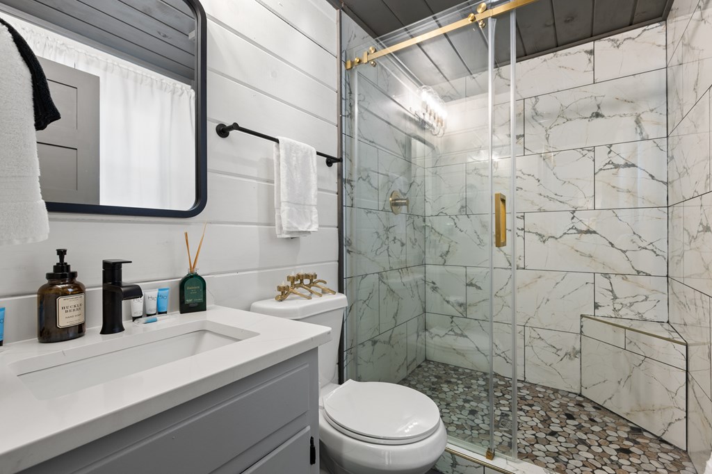 125 Taylor Ridge Road Blue Ridge, GA 30513 - Photo 15 of 29 a bathroom with a sink a toilet and shower