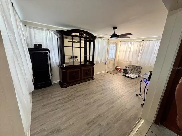 wooden floor and windows in a room