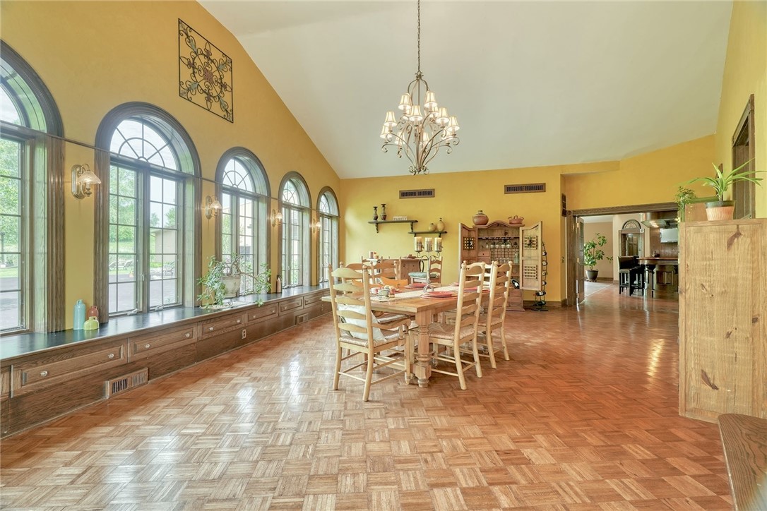 4005 County Line Road Walworth, NY 14502 - Photo 18 of 50 Unforgettable dining hall, highlighted by a dramat