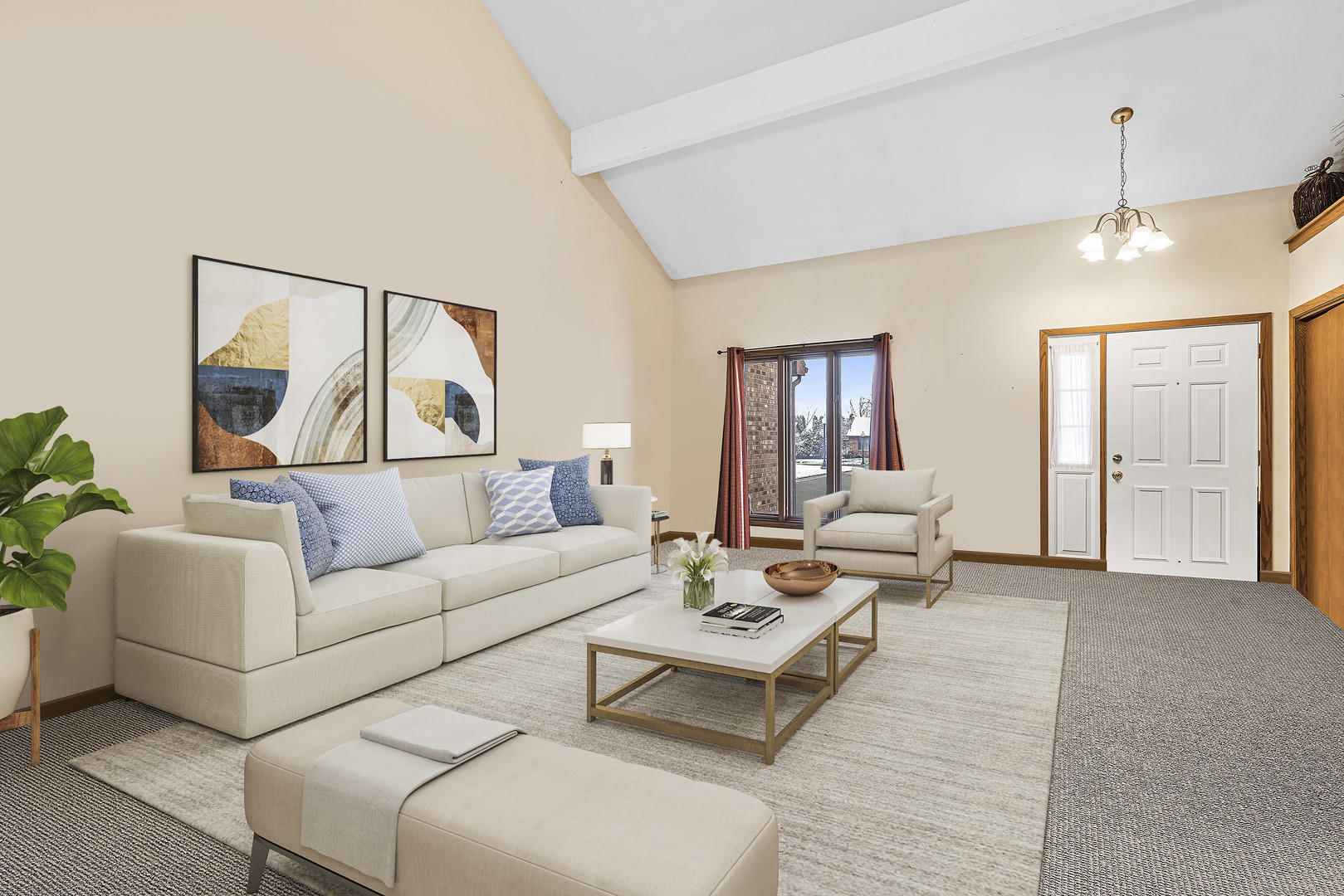 6211 Maple Street, Unit 103 Marengo, IL 60152 - Photo 7 of 20 a living room with furniture and a large window