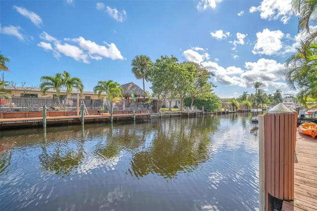 a view of a lake with a large trees