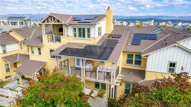 a living room with lots of furniture