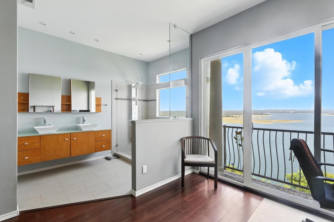 2918 Ranch Road 620, Unit 185 Austin, TX 78734 - Photo 16 of 39 a view of kitchen with furniture and a large window