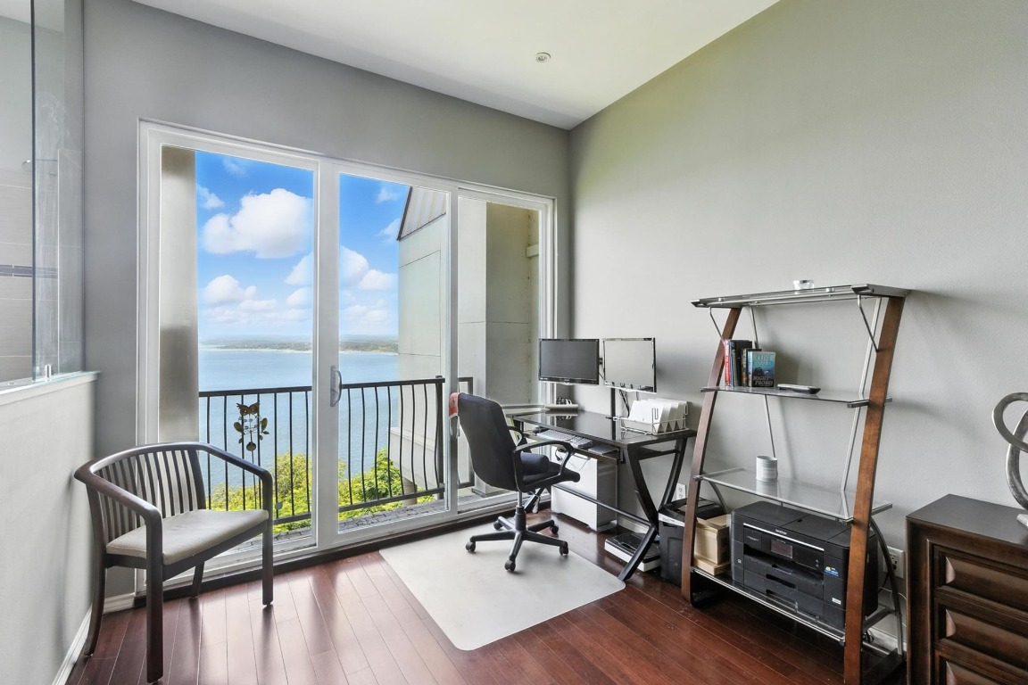 2918 Ranch Road 620, Unit 185 Austin, TX 78734 - Photo 18 of 39 a view of a workspace with furniture and a window