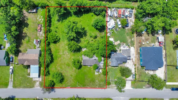 an aerial view of multiple houses