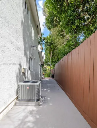 a view of a wooden fence