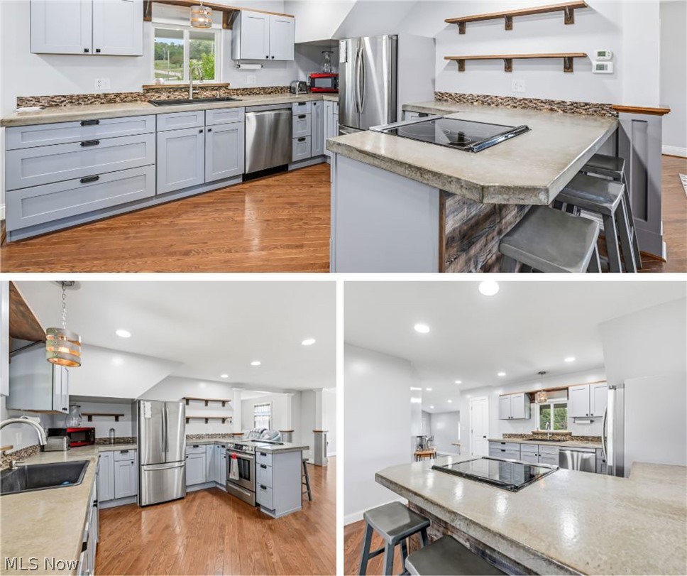 26648 Highway 172 East Rochester, OH 44625 - Photo 23 of 46 Newly updated kitchen with concrete countertops