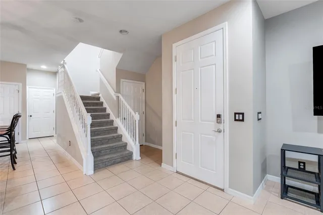 a view of a entryway with furniture