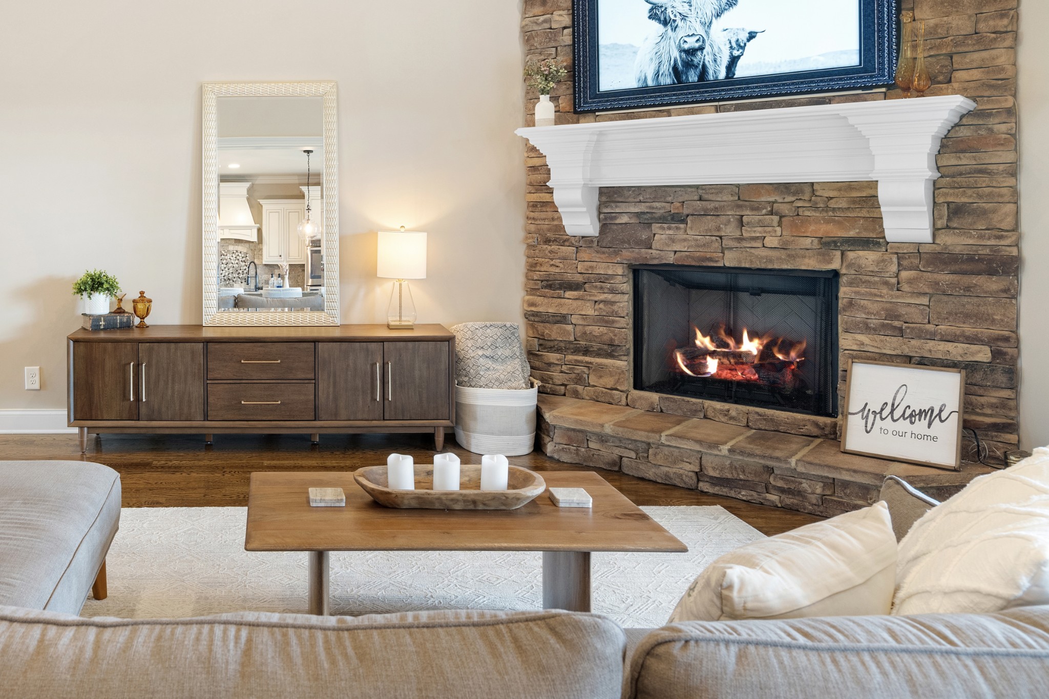 1013 Mires Road Mount Juliet, TN 37122 - Photo 12 of 50 a living room with furniture and a fireplace