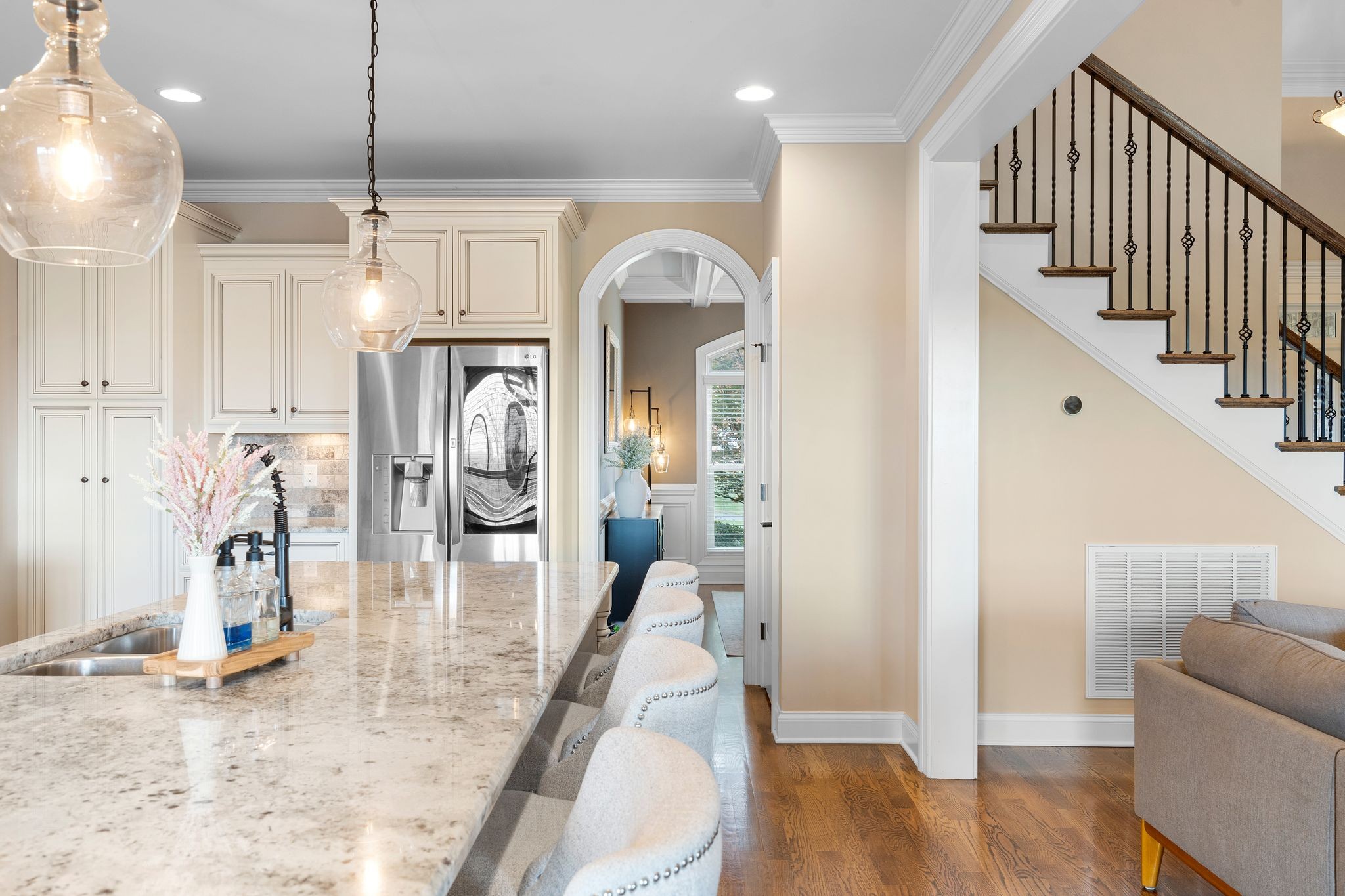 1013 Mires Road Mount Juliet, TN 37122 - Photo 15 of 50 a view of a hallway with wooden floor and staircase