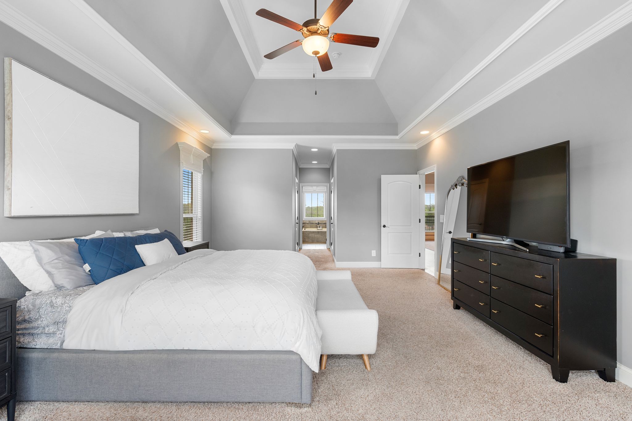 1013 Mires Road Mount Juliet, TN 37122 - Photo 22 of 50 a bedroom with a large bed and a flat screen tv