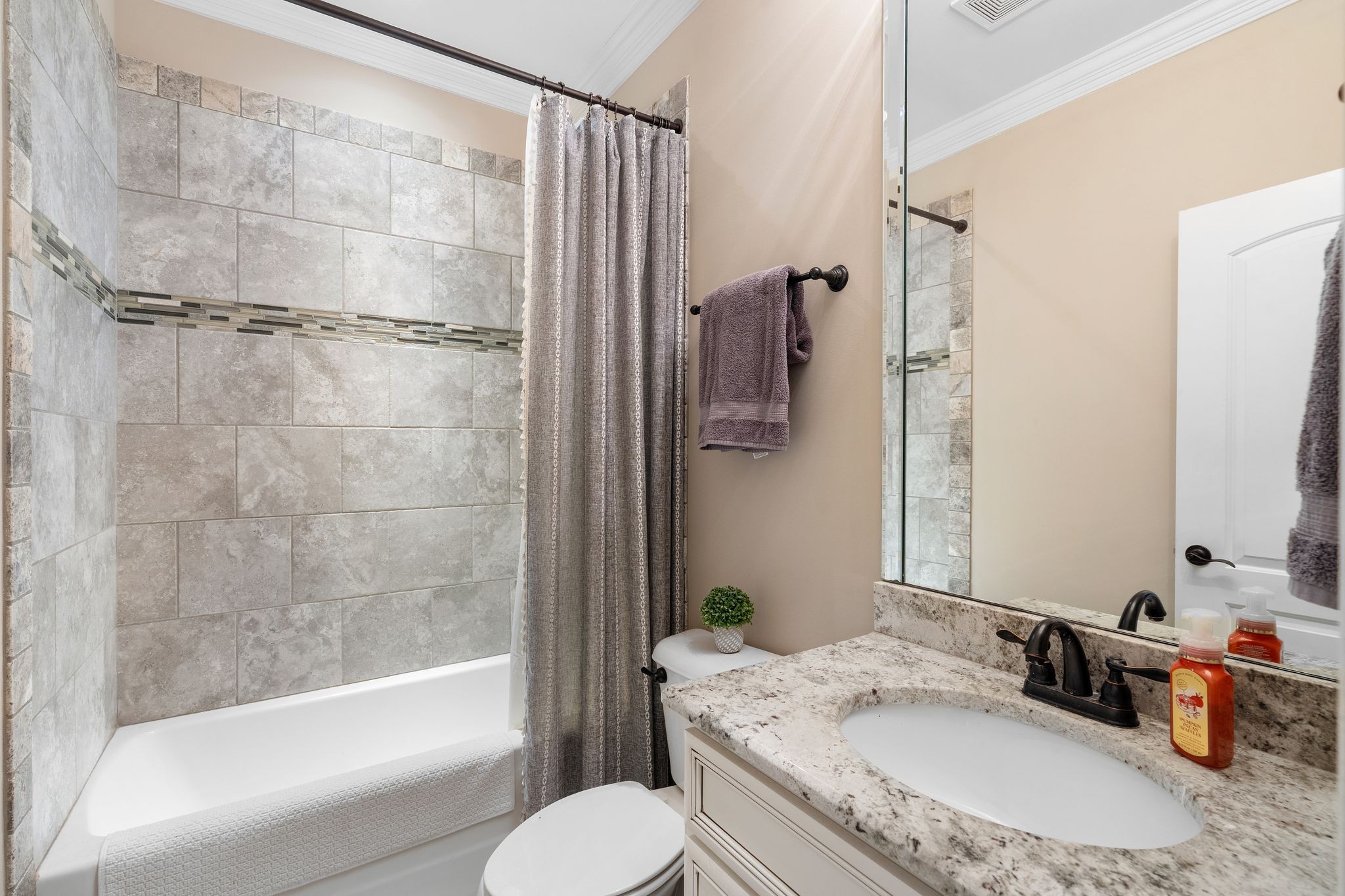 1013 Mires Road Mount Juliet, TN 37122 - Photo 28 of 50 a bathroom with a granite countertop sink toilet and shower