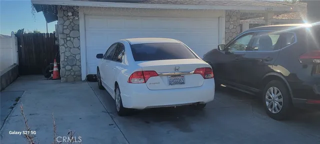 a car parked in garage